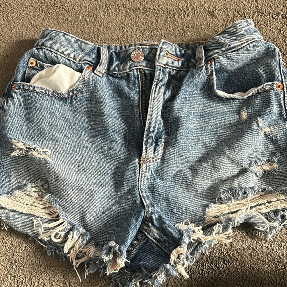 garage denim shorts